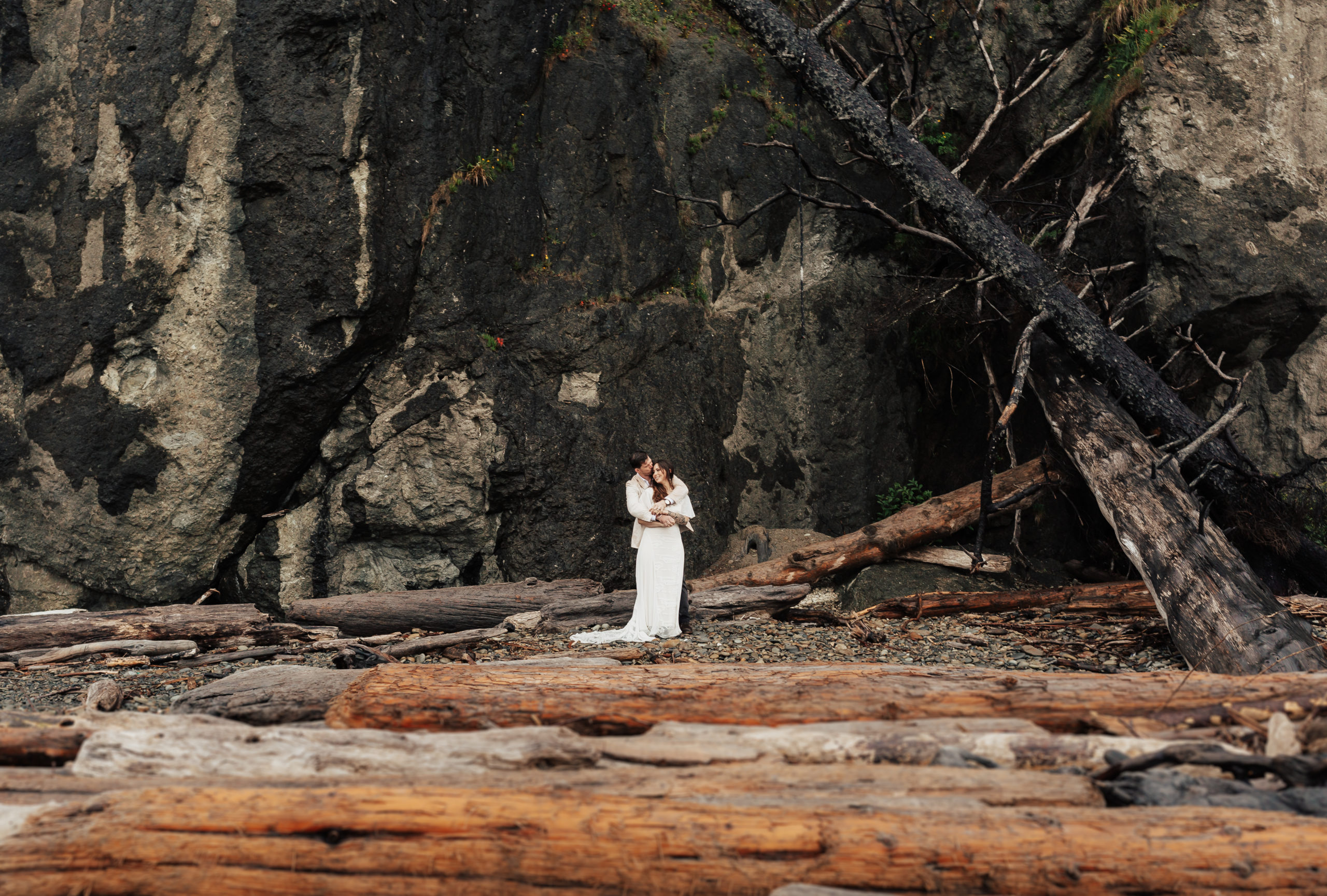 Elopement at Ruby Beach near Olympic National Park