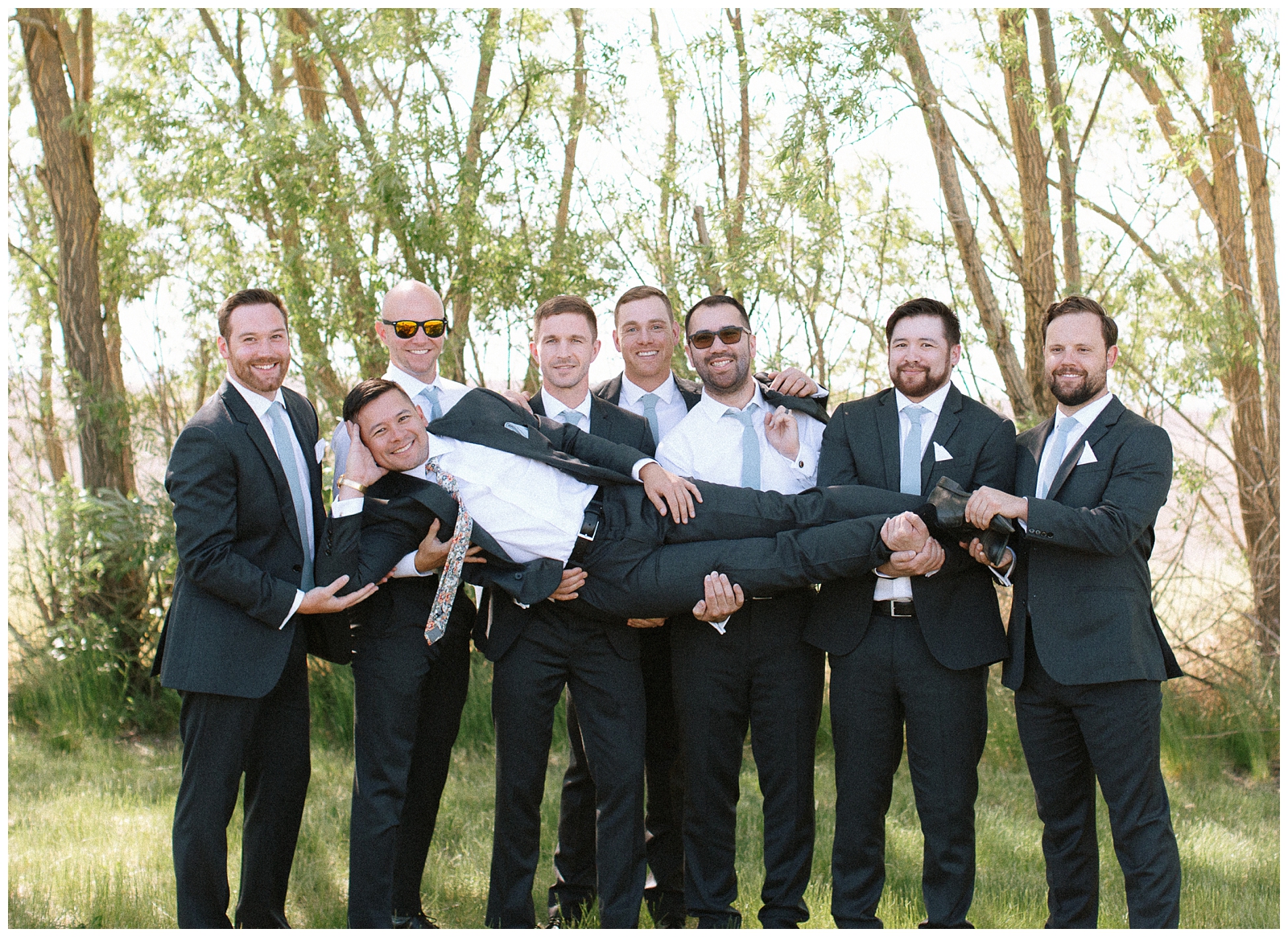 Groomsmen photo at Winery Wedding